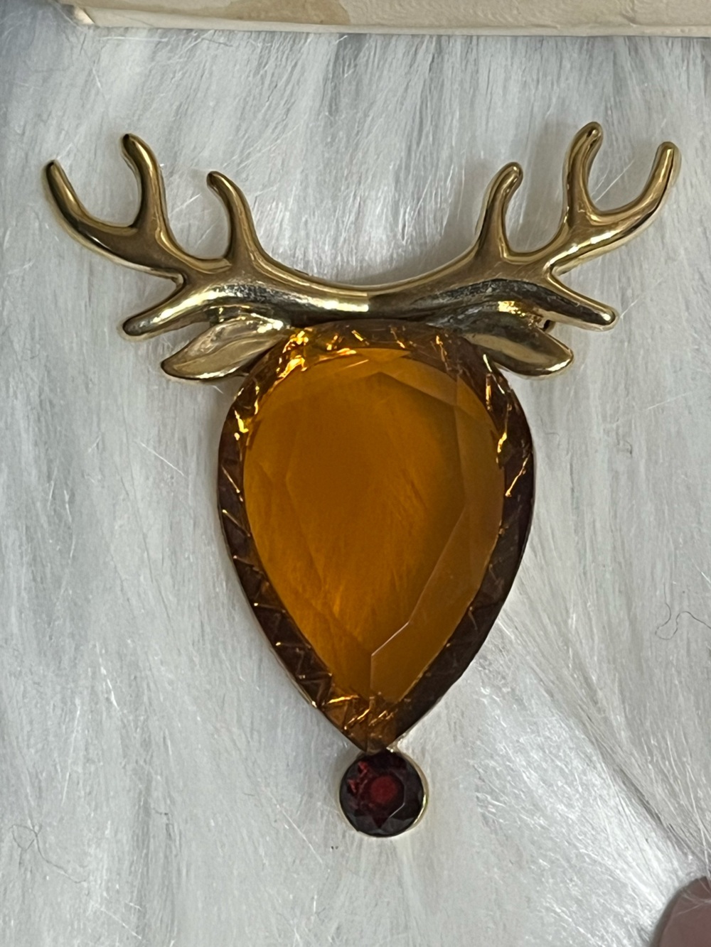 Reindeer Holiday Brooch